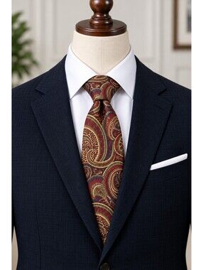 XMI 325 Series Handmade Silk Paisley Tie for Nordstrom